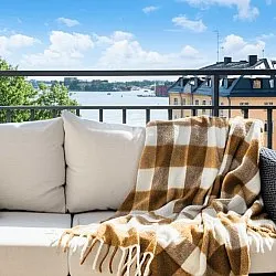 Manta em mistura de lã - Phoebe (amarelo)