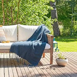 Manta em mistura de lã - Samantha (azul)