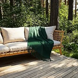 Manta em mistura de lã - Samantha (verde)