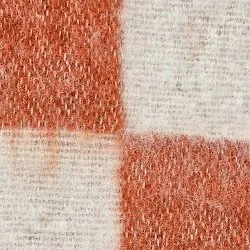 Mantas - Manta em mistura de lã - Audrey Check (rosa/branco sujo)