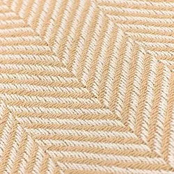 Mantas - Manta de algodão - Denisa Fishbone (bege/branco)