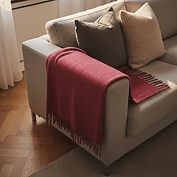 Mantas - Manta em mistura de lã - Samantha (vermelho escuro)