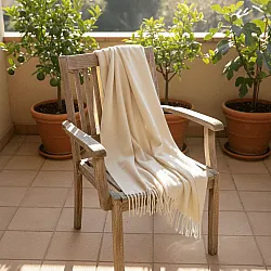 Manta em mistura de lã - Samantha (offwhite)