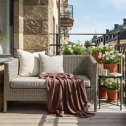 Cobertores - Vanja Throw (marrom escuro)