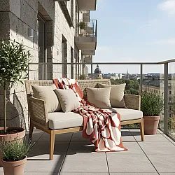 Cobertores - Katalia Jacquard Blanket (borgonha)