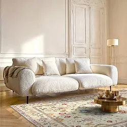 Tapete de tecelagem plana - Adira (cinza/rosa)