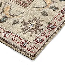 Tapete de tecelagem plana - Adira (cinza/rosa)