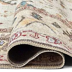 Tapete de tecelagem plana - Adira (cinza/rosa)