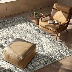 Tapete de tecelagem plana - Alvand (preto)