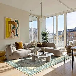 Tapete de tecelagem plana - Alvand (azul)