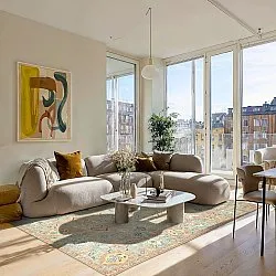 Tapete de tecelagem plana - Amena (azul)