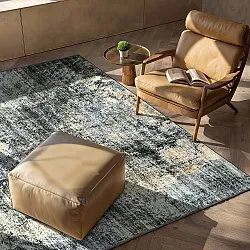 Tapete de tecelagem plana - Bechar (preto/multi)