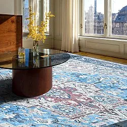 Tapete de tecelagem plana - Birjand (azul)