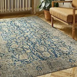 Tapete de tecelagem plana - Delvar (azul)