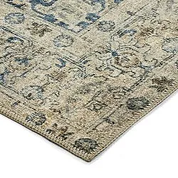 Tapete de tecelagem plana - Delvar (azul)