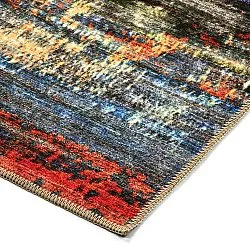 Tapete de tecelagem plana - Kazea (laranja/multicolor)