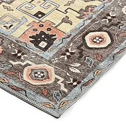 Tapete de tecelagem plana - Kordava (cinza/vermelho)