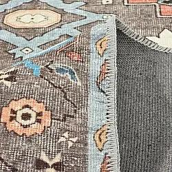 Tapete de tecelagem plana - Kordava (cinza/vermelho)