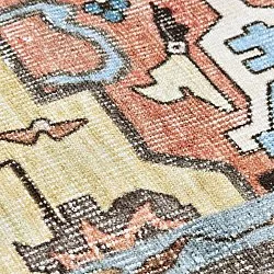 Tapete de tecelagem plana - Kordava (cinza/vermelho)