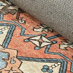 Tapete de tecelagem plana - Kordava (cinza/vermelho)