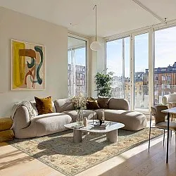 Tapete de tecelagem plana - Layla (azul claro)