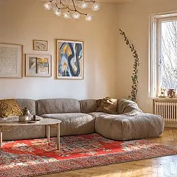 Tapete de tecelagem plana - Madevan (vermelho)