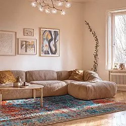 Tapete de tecelagem plana - Mardin (vermelho/azul)