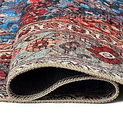 Tapete de tecelagem plana - Mardin (vermelho/azul)