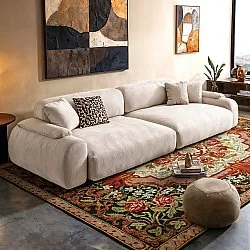 Tapete de tecelagem plana - Masarida (preto/multi)