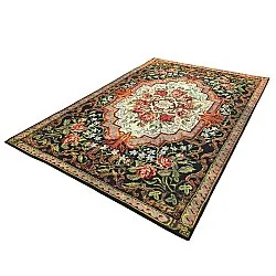 Tapete de tecelagem plana - Masarida (preto/multi)