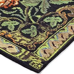 Tapete de tecelagem plana - Masarida (preto/multi)