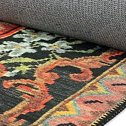 Tapete de tecelagem plana - Masarida (preto/multi)