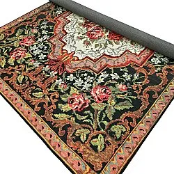 Tapete de tecelagem plana - Masarida (preto/multi)