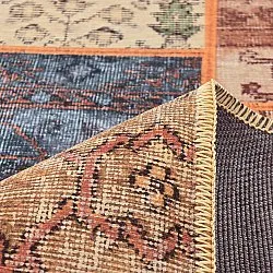 Tapete de tecelagem plana - Myrina (vermelho/multi)