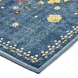 Tapete de tecelagem plana - Nabilar (azul)