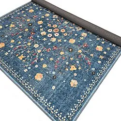 Tapete de tecelagem plana - Nabilar (azul)