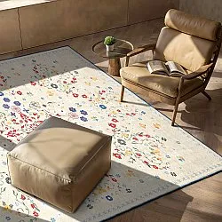 Tapete de tecelagem plana - Nabilar (creme)