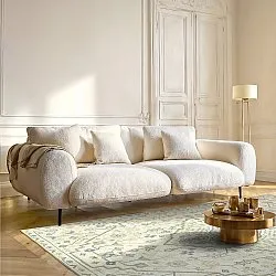 Tapete de tecelagem plana - Nahla (creme)