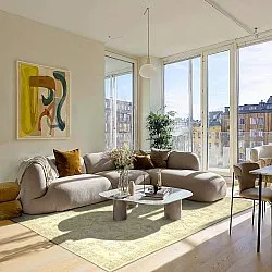 Tapete de tecelagem plana - Noura (bege)