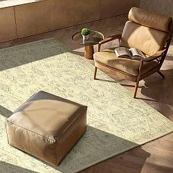 Tapete de tecelagem plana - Noura (bege)