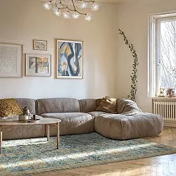 Tapete de tecelagem plana - Noura (azul)