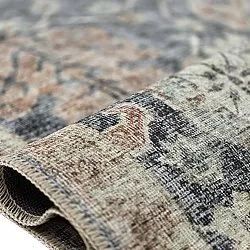 Tapete de tecelagem plana - Noura (azul escuro)