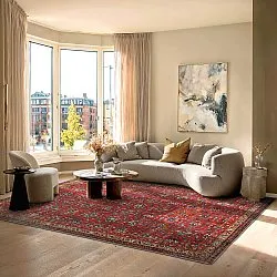 Tapete de tecelagem plana - Omarien (vermelho)