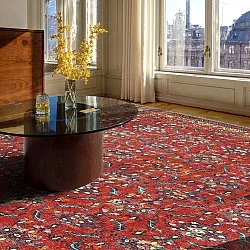 Tapete de tecelagem plana - Omarien (vermelho)