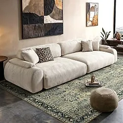 Tapete de tecelagem plana - Yasirah (azul/verde)