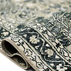 Tapete de tecelagem plana - Yasirah (azul/verde)