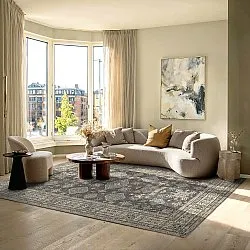 Tapete de tecelagem plana - Zuleina (cinza escuro)