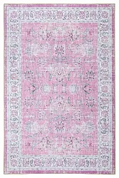 Tapete de tecelagem plana - Adeleine (rosa)