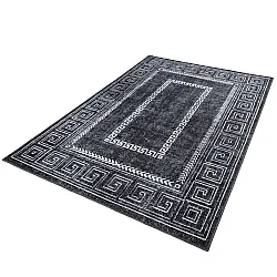 Tapete de tecelagem plana - Ankara Versace (preto)