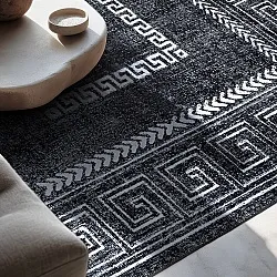 Tapete de tecelagem plana - Ankara Versace (preto)